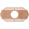Ekena Millwork Chrysler Wood Fretwork Pierced Ceiling Medallion, Cherry, 38"W x 19"H x 10"ID x 3/8"T CMWP38X19X0375CSCH - alternate 5